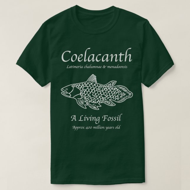 Coelacanth Living Fossil T-Shirt (Design vorne)