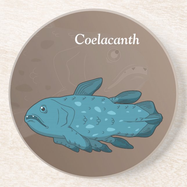 Coelacanth the Living Fossil Sandstein Untersetzer (Vorne)