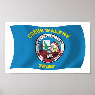 Coeur d'Alene Flag Poster Print