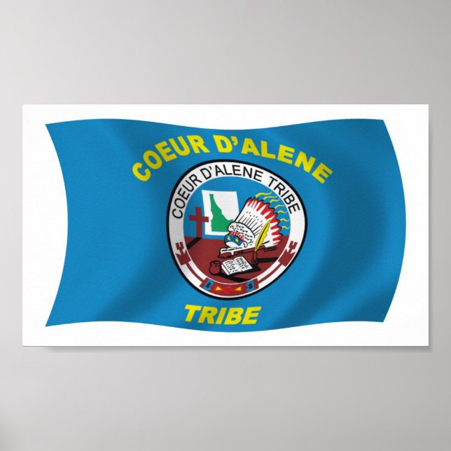 Coeur d'Alene Flag Poster Print (Vorne)