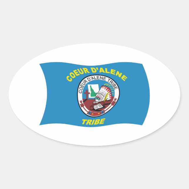 Coeur d'Alene Flag Sticker (Vorderseite)