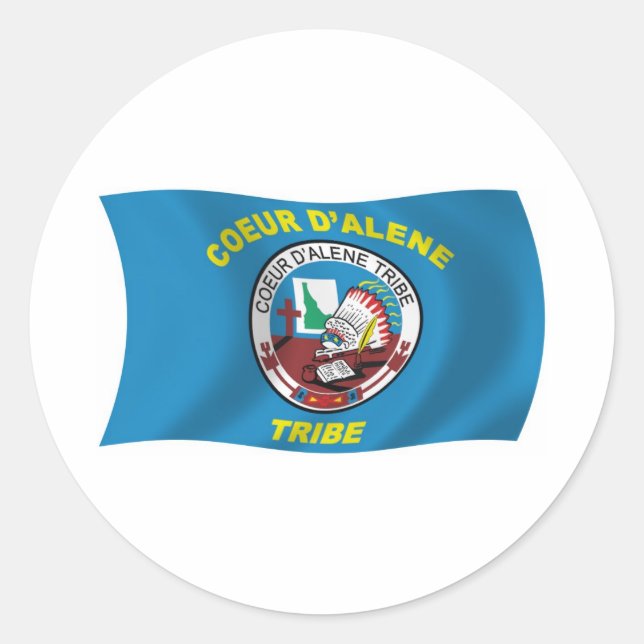 Coeur d'Alene Flag Sticker (Vorderseite)