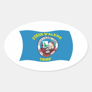 Coeur d'Alene Flaggenaufkleber Ovaler Aufkleber