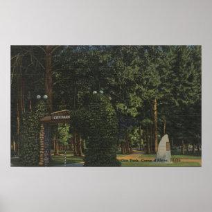 Coeur d'Alene, ID - Aussicht auf den Stadtpark Poster