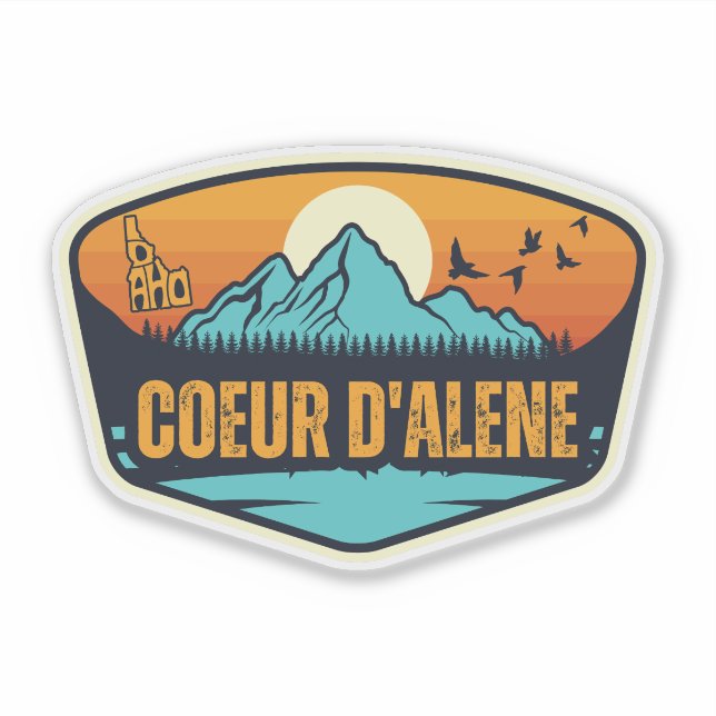 Coeur d'Alene, Idaho Aufkleber (Vorderseite)