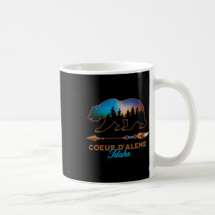 Coeur D'alene Idaho Bär Sternennacht Reiseandenken Kaffeetasse