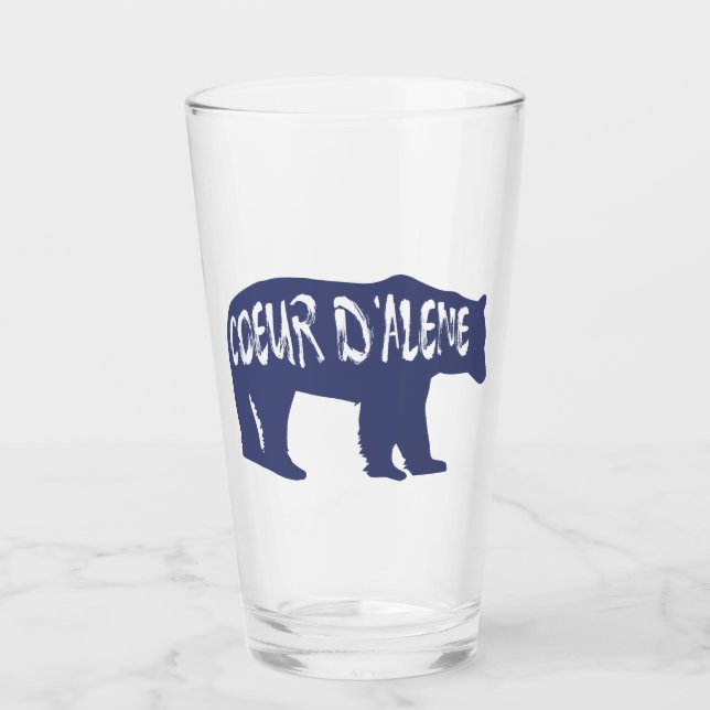 Coeur d'Alene Idaho Bear Glas (Vorderseite)