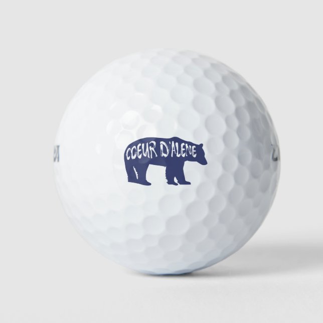 Coeur d'Alene Idaho Bear Golfball (Vorderseite)