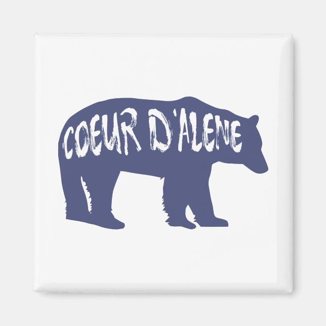 Coeur d'Alene Idaho Bear Magnet (Vorne)