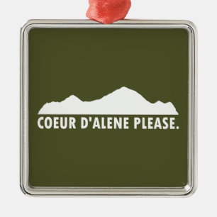 Coeur d'Alene Idaho Bitte Ornament Aus Metall