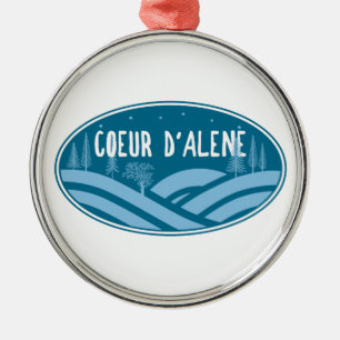 Coeur d'Alene Idaho im Freien Ornament Aus Metall