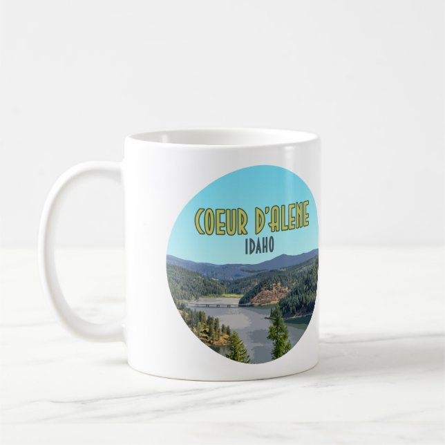 Coeur d'Alene Idaho Souvenir Kaffeetasse (Links)