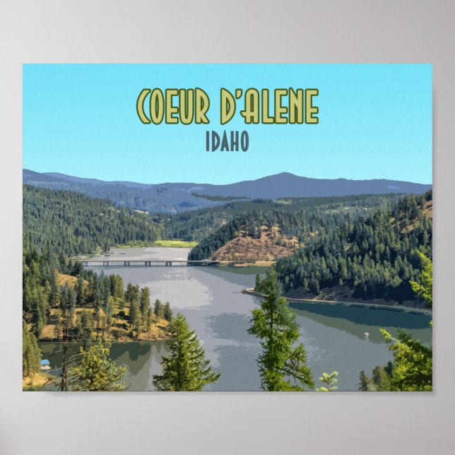 Coeur d'Alene Idaho Souvenir Poster (Vorne)