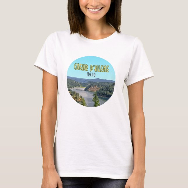 Coeur d'Alene Idaho Souvenir T-Shirt (Vorderseite)