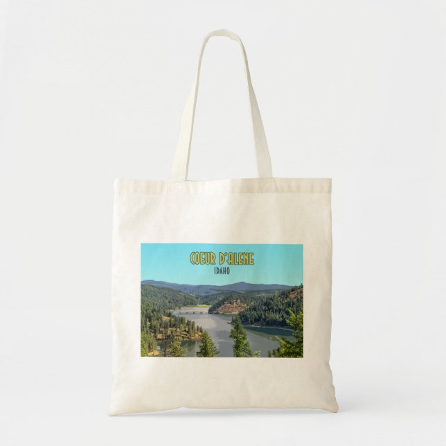 Coeur d'Alene Idaho Souvenir Tragetasche (Vorne)