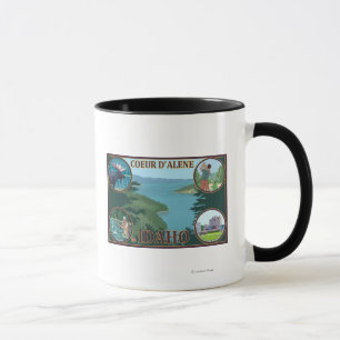 Coeur D'Alene, IdahoScenic Reise-Plakat Tasse