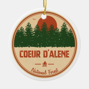 Coeur D'Alene National Forest Keramik Ornament