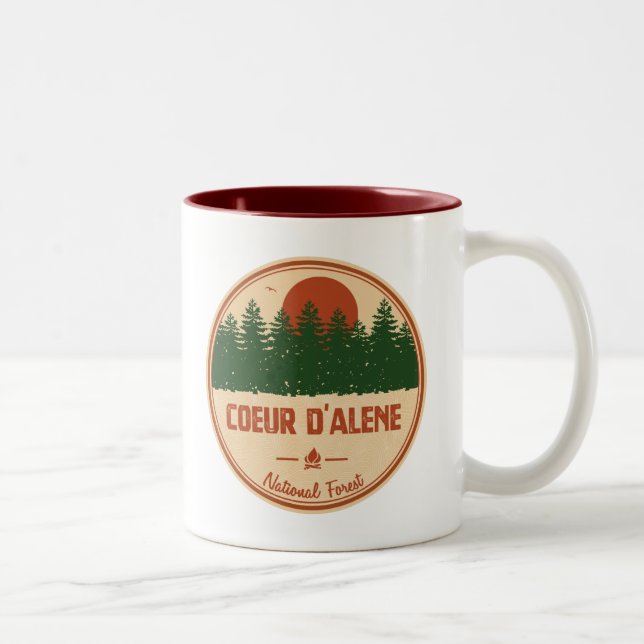 Coeur D'Alene National Forest Zweifarbige Tasse (Rechts)