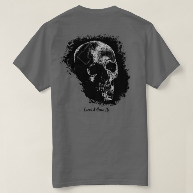 COEUR D'ALENE - SKULL VON IDAHO T-Shirt (Design Rückseite)