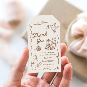 Coffe Baby ist auf dem Weg - Babyparty Geschenkanhänger