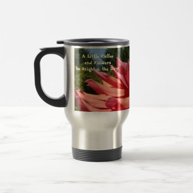 Coffe & Blume Brighten den Tag! Dahlia Blume Reisebecher (Links)