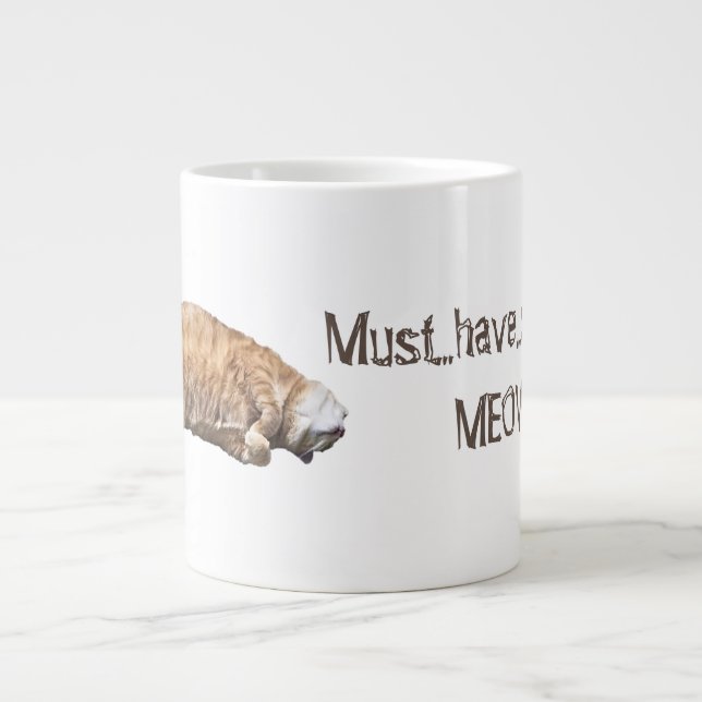 Coffe Cat Jumbo-Tasse (Vorderseite)