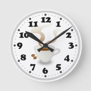 Coffe   Cute Kitchen Gifts Runde Wanduhr