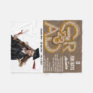 Coffe Latte Fun Facts & Foto 2023 Grad Abschluss Fleecedecke