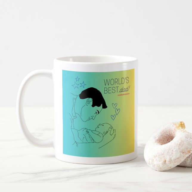 Coffe Mugs Happy  Day Dad Kaffeetasse (Mit Donut)