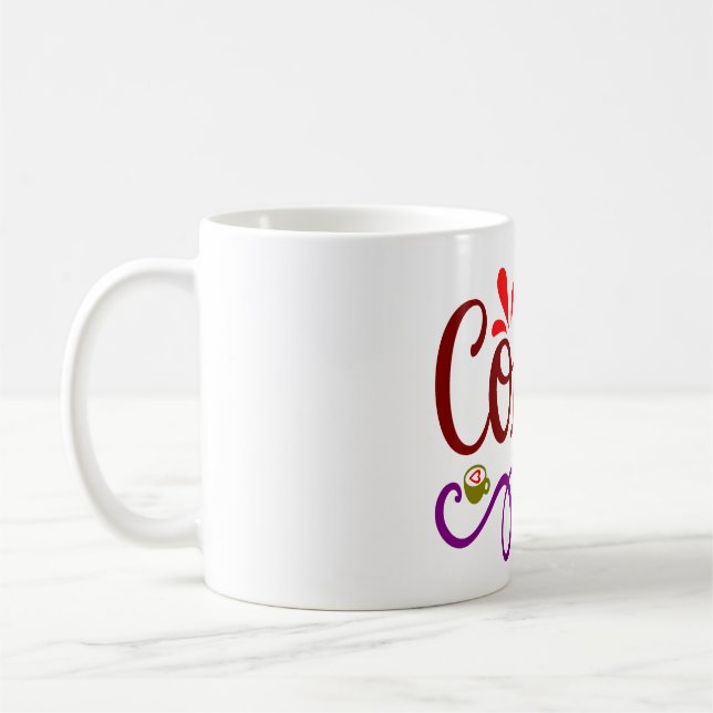 Coffe Wort und Herz in Tasse (Links)