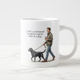Coffee & a Black Lab Start the Day Right Jumbo-Tasse