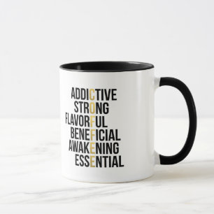 Coffee Acronym Black Typografy Tasse