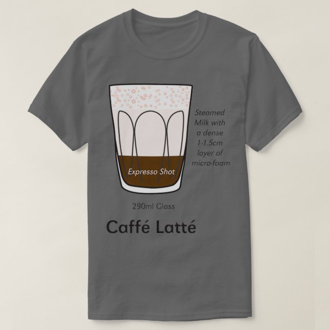 Coffee Addict Caff Latt 2 T-Shirt (Design vorne)