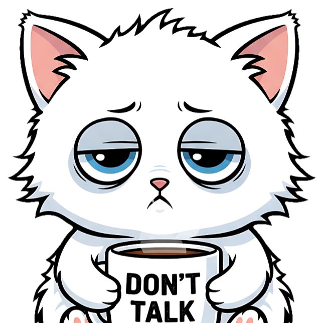 Coffee Addict Cat T-Shirt (Von Creator hochgeladen)