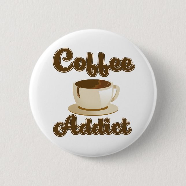 Coffee Addict Retro-Logo Button (Vorderseite)