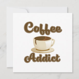 Coffee Addict Retro-Logo Einladung