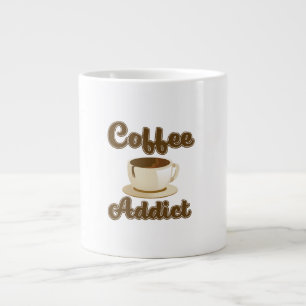 Coffee Addict Retro-Logo Jumbo-Tasse