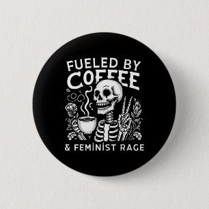 Coffee & amp; feministische Rage Feminism Coffee L Button