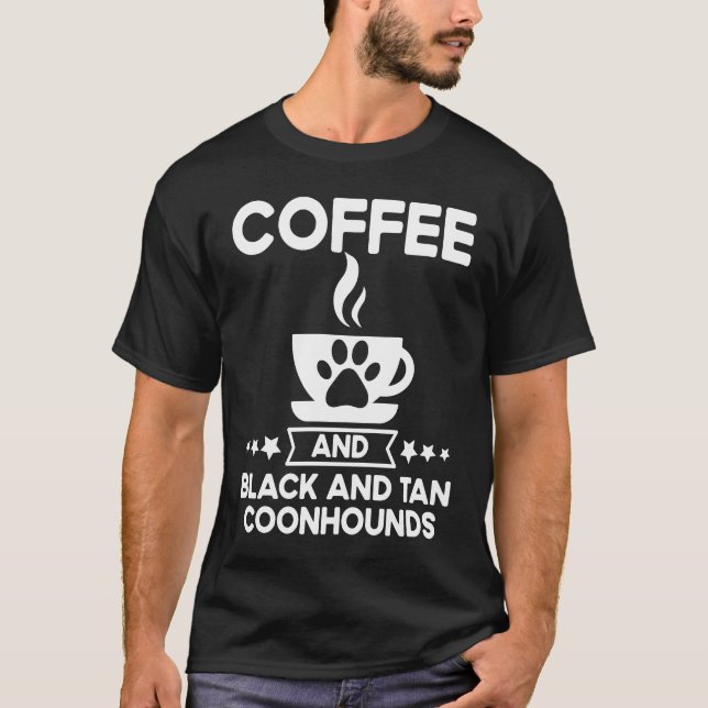 Coffee And Black And Tan Coonhounds Coonhound Love T-Shirt (Vorderseite)