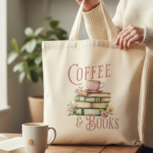 Coffee and Books Floral 