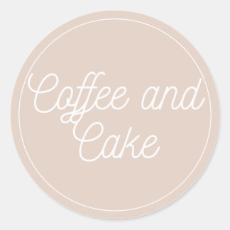 Coffee and Cake Bakery Logo Runder Aufkleber