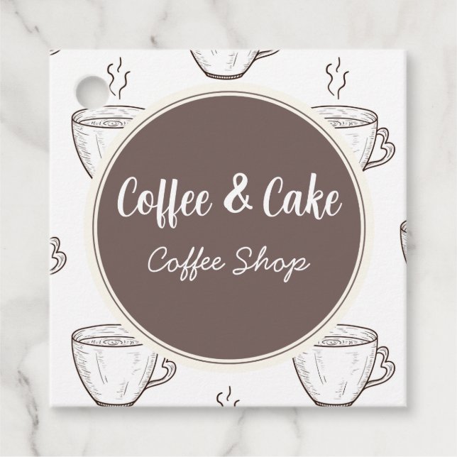 Coffee and Cake Coffee Shop  Geschenkanhänger (Vorderseite)