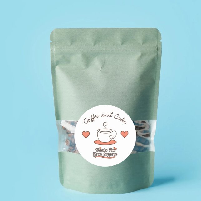 Coffee and Cake  Runder Aufkleber (Von Creator hochgeladen)