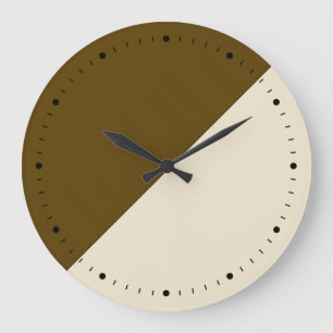 Coffee And Cream Block Art Große Wanduhr