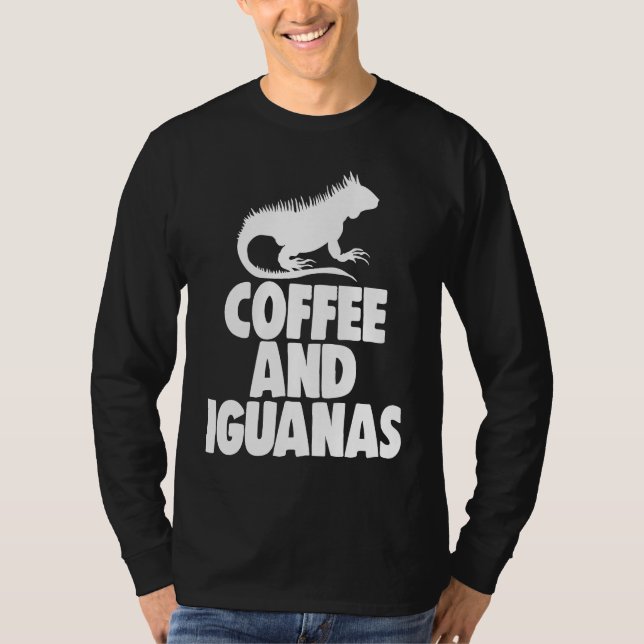 Coffee And Iguanas  Women Animal T-Shirt (Vorderseite)