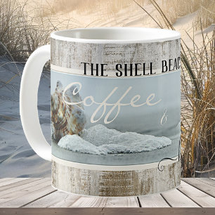 Coffee and Kisses Shell Beach House Mug Kaffeetasse