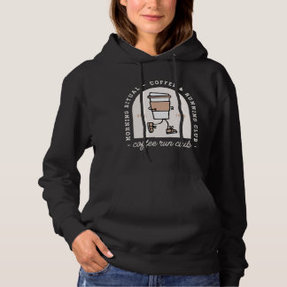 Coffee and running lovers run club funny hoodie