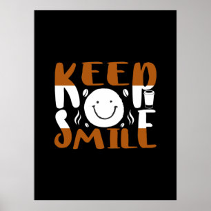 Coffee Art Keep Smile Poster