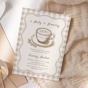 Coffee Baby braut Latte Baby Shower Einladung