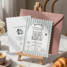 Coffee Baby Is Brew Moderne Babyparty-Einladung